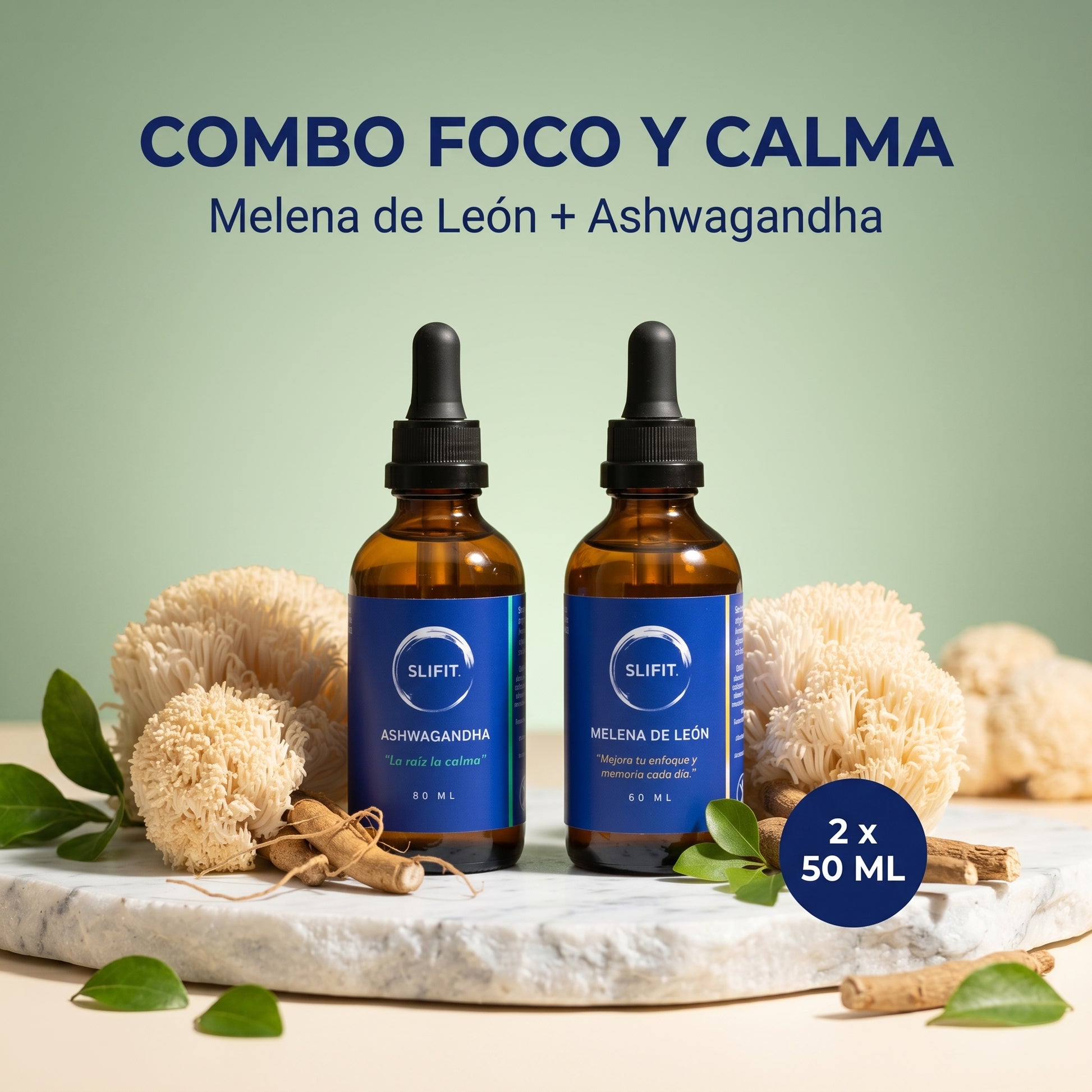 Combo Melena de León + Ashwagandha triple extracto 50ml - SLIFIT