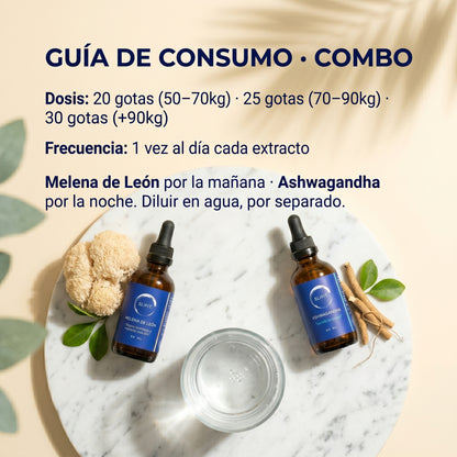 Combo Melena + Ashwagandha - beneficios y modo de uso