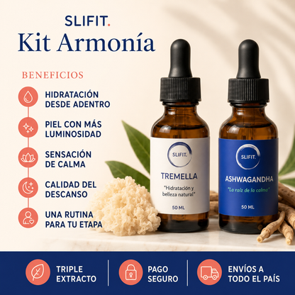 Kit Armonía · Tremella + Ashwagandha · Triple Extracto