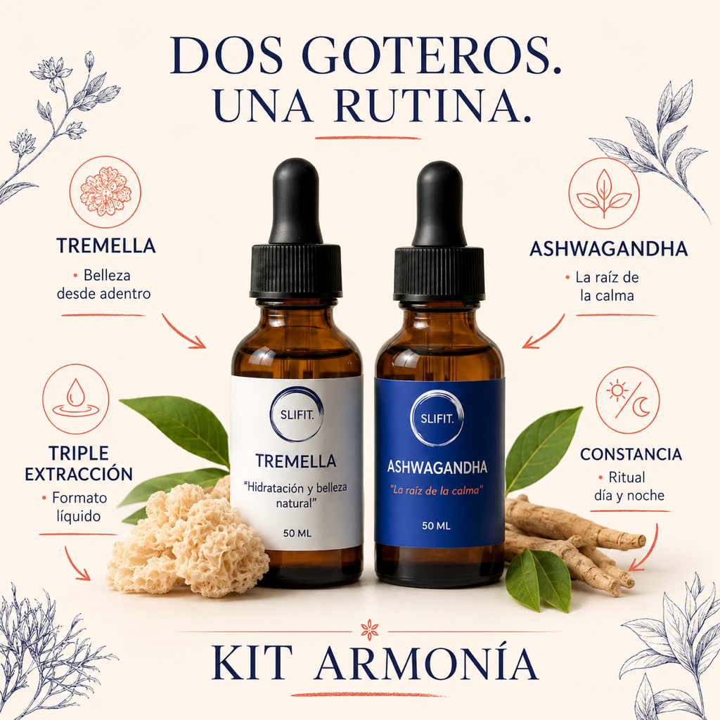 Kit Armonía · Tremella + Ashwagandha · Triple Extracto