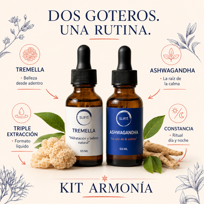 Kit Armonía · Tremella + Ashwagandha · Triple Extracto