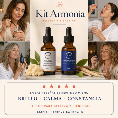 Kit Armonía · Tremella + Ashwagandha · Triple Extracto