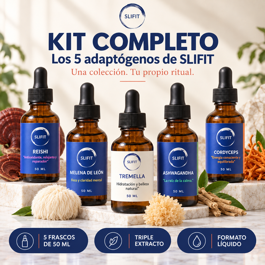 Kit Completo SLIFIT: los 5 adaptógenos en triple extracto líquido, frascos de 50 ml