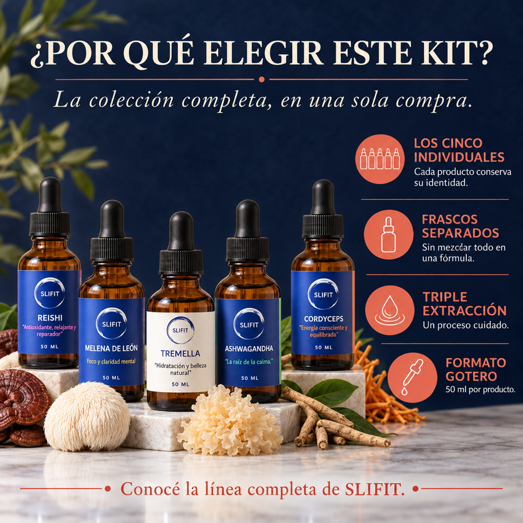 Por qué elegir el Kit Completo de adaptógenos SLIFIT de triple extracción