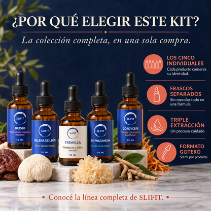 Por qué elegir el Kit Completo de adaptógenos SLIFIT de triple extracción