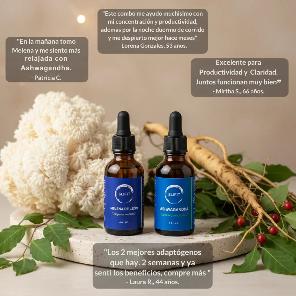 Testimonios Combo Melena de león+Ashwagandha